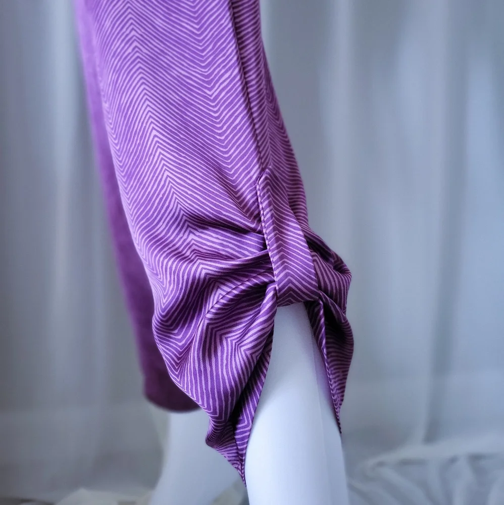 Alexis Jumpsuit • Halter Blouse Pant Romper • Purple Bow Neck • S-M - Picture 2 of 6